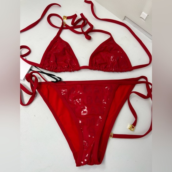 BALMAIN**Red Logo Monochromatic Bikini Set**US 4 $580 - Picture 5 of 13